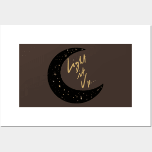 Crescent City Quote Light It Up - Black and Gold Posters and Art